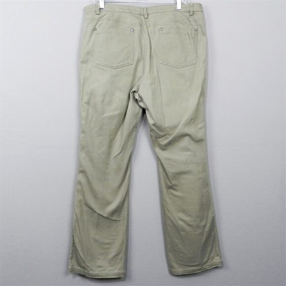 Multiples Khaki Tan Stretch Denim Pants Womens Size 16 Straight Leg Studded‎ - Picture 7 of 10
